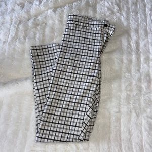 EUC High rise plaid black and white pants